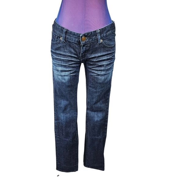Express Zelda Dark Wash Stretch Denim Skinny Jeans Size 0 Short Women's - Picture 2 of 11